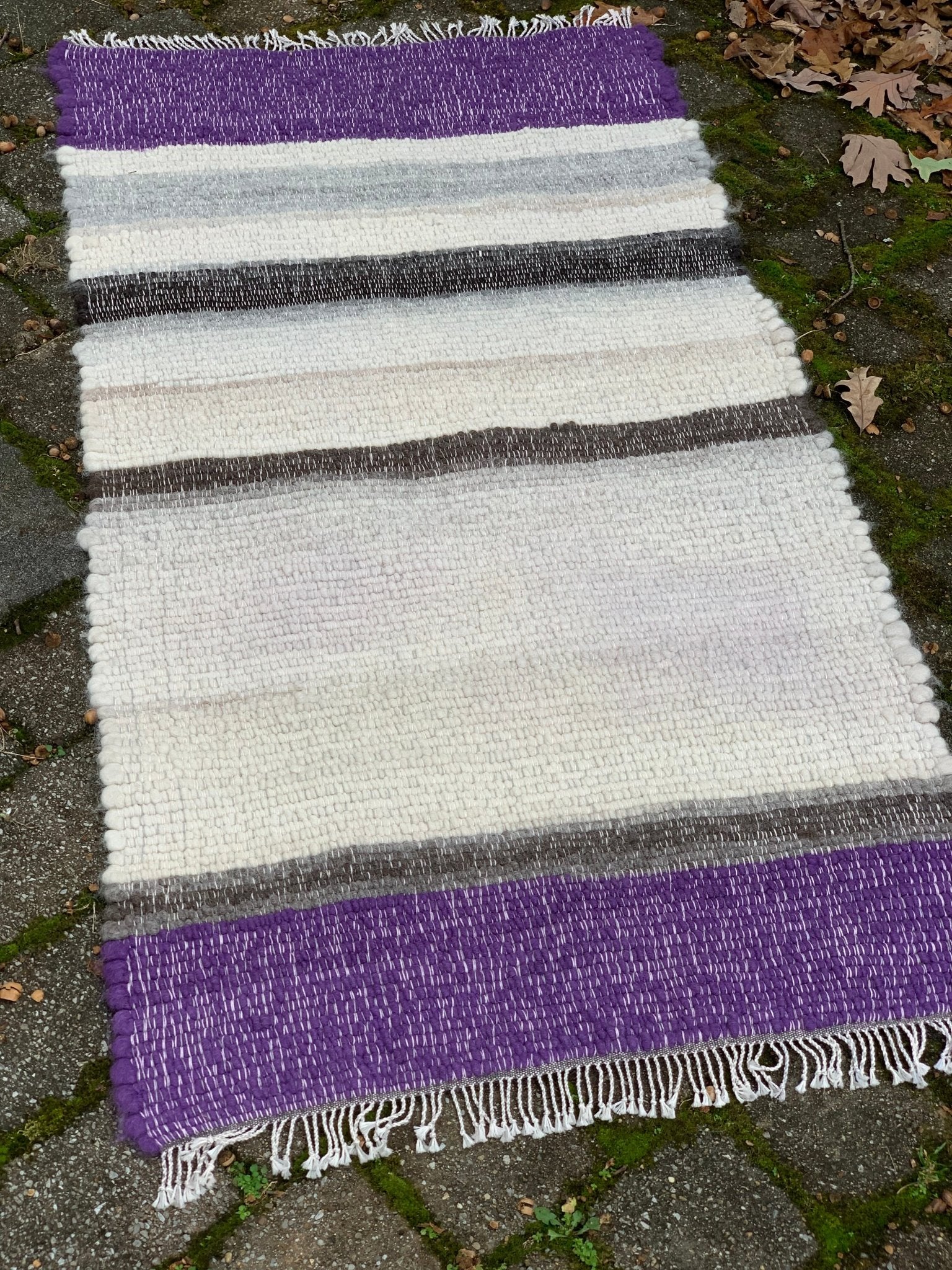 Luxurious Alpaca Rug in Purple, Vanilla, Oatmeal, Soft Grey and Black ...
