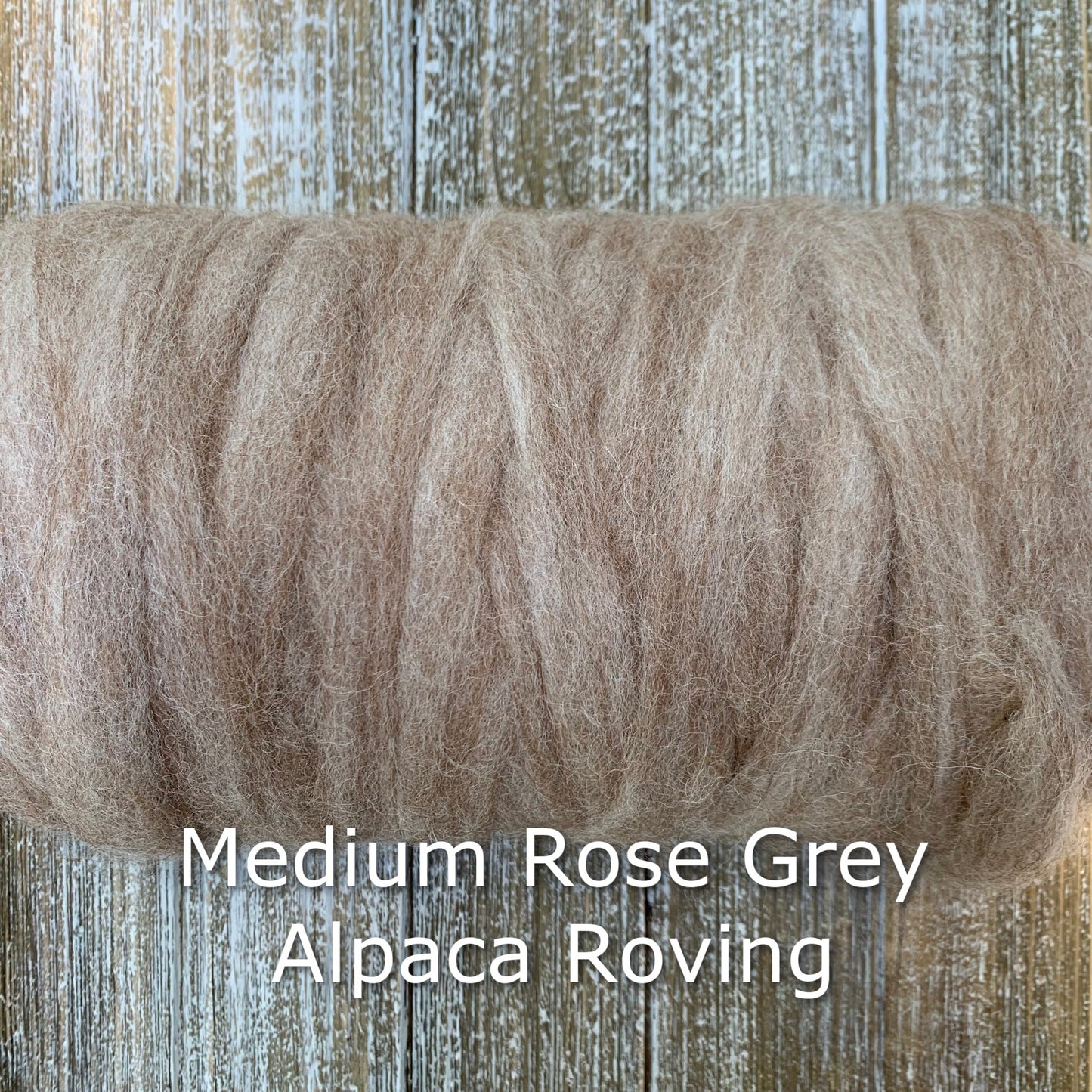 Medium Rose Grey Alpaca Roving Bumps - Laurel Highlands Alpacas | AlpacaMom.com