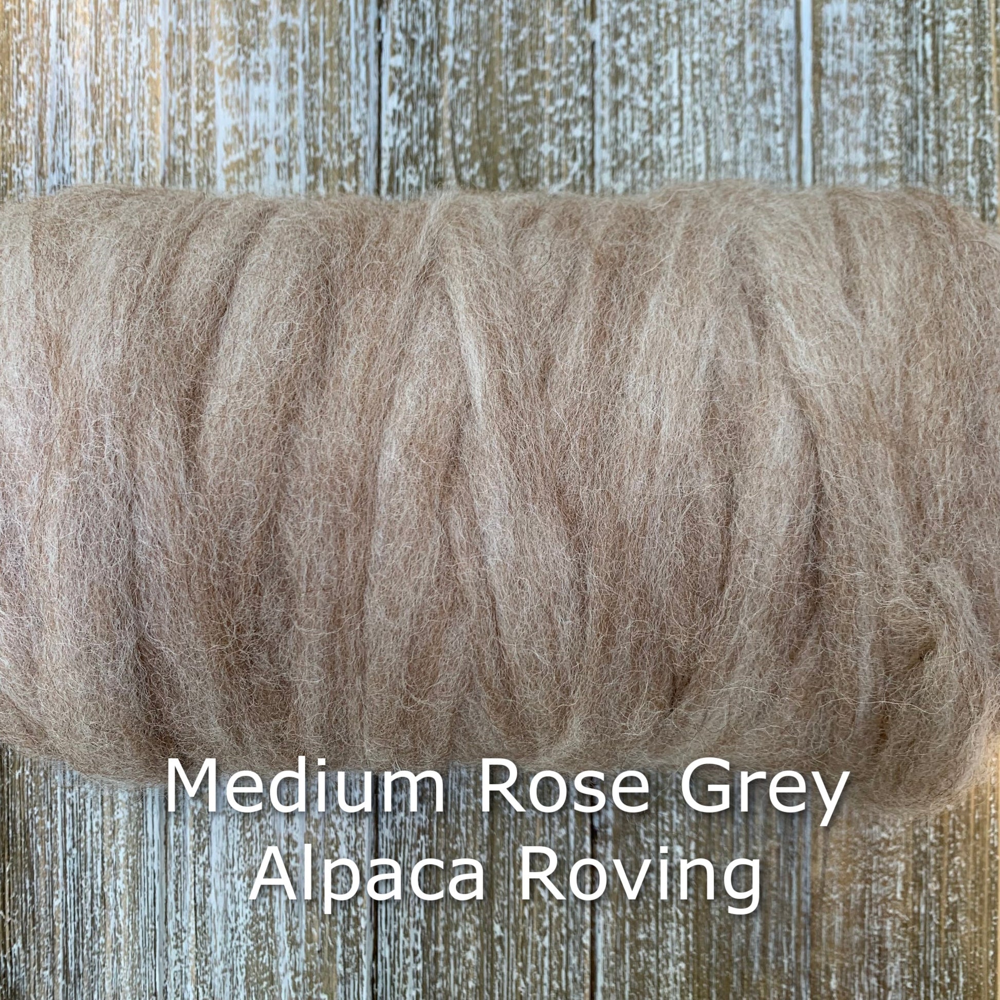 Medium Rose Grey Alpaca Roving Bumps - Laurel Highlands Alpacas | AlpacaMom.com