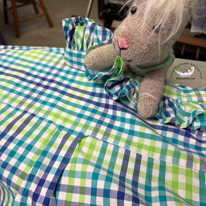 Monroe Upcycled Ruffled Collar Shirt - Laurel Highlands Alpacas | AlpacaMom.com