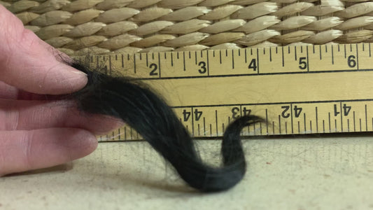 Washed BlackSuri Alpaca Fiber Bundle