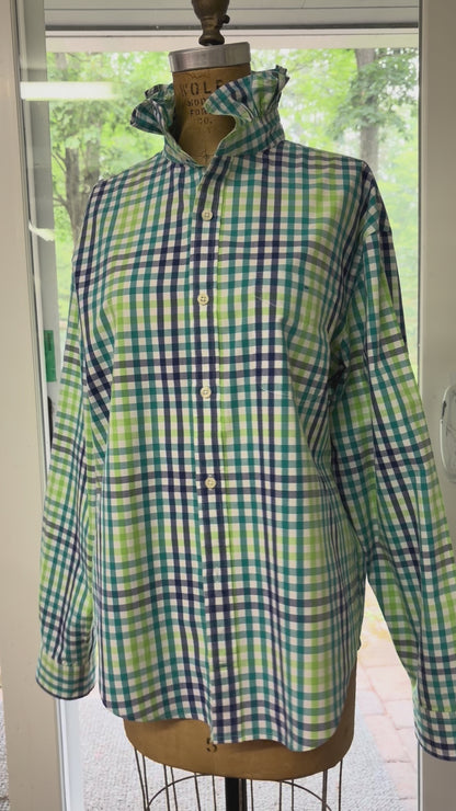 Monroe Upcycled Ruffled Collar Shirt