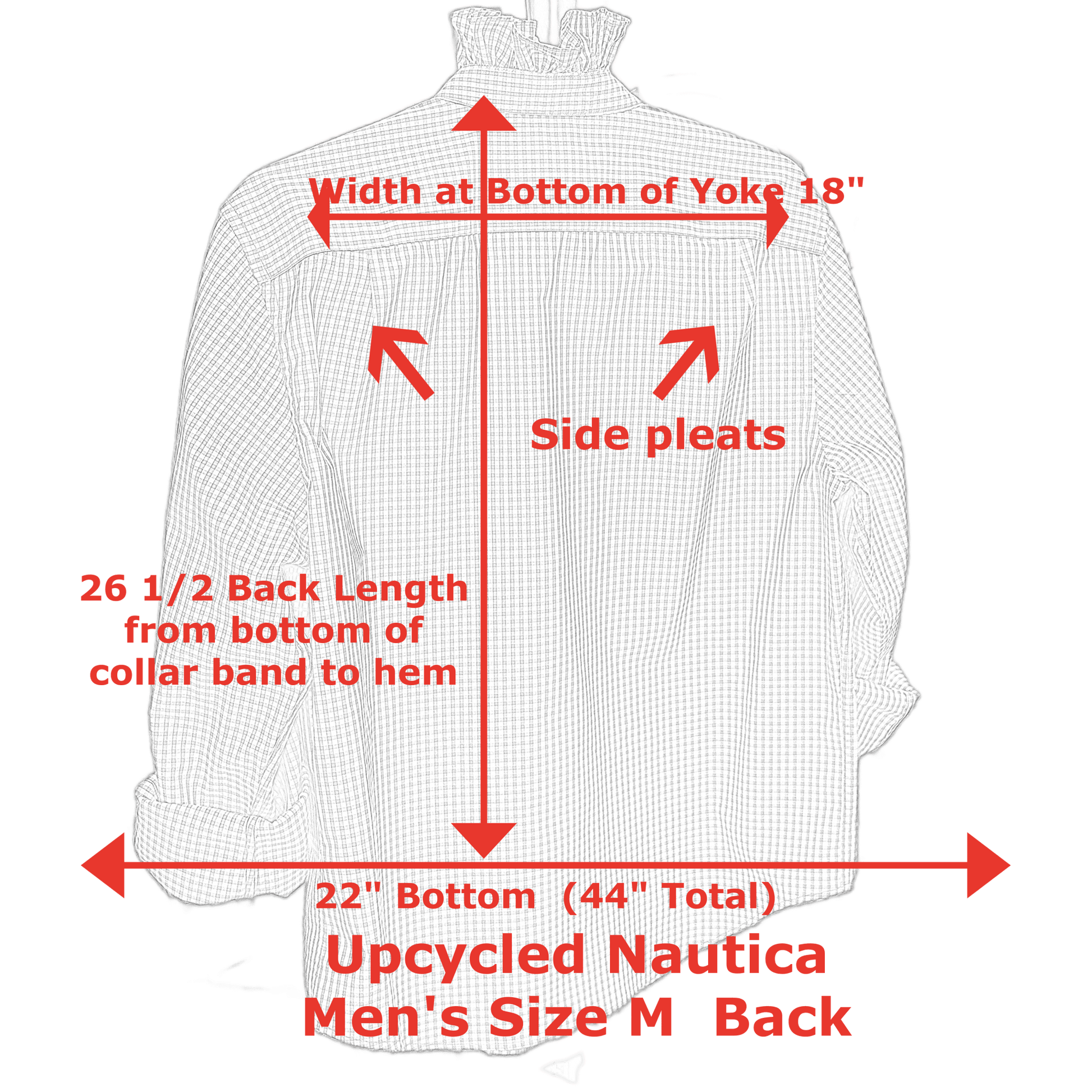 Rachel Up-Cycled Ruffled Collar Shirt - Laurel Highlands Alpacas | AlpacaMom.com