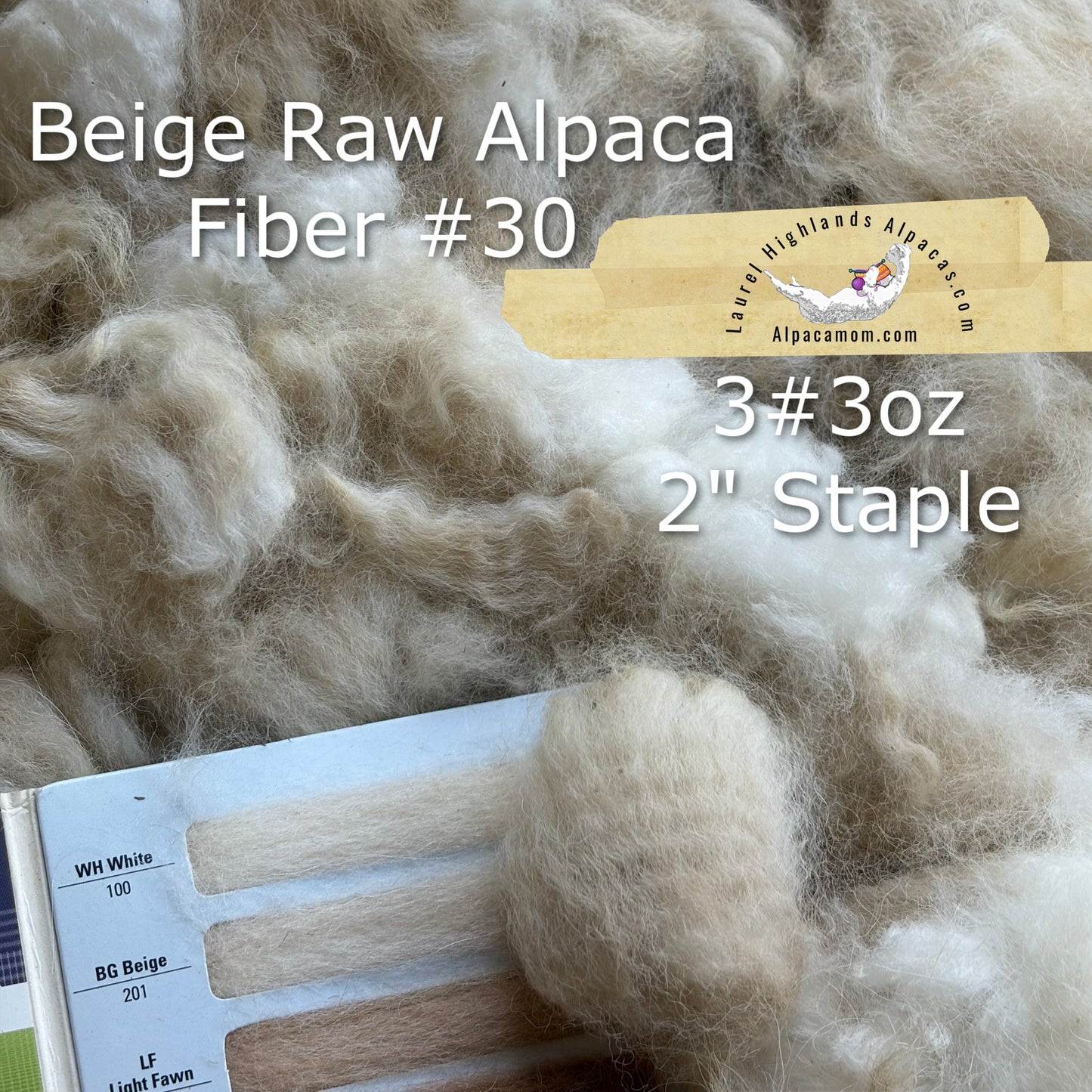 Raw Alpaca Fleece Blanket BEIGE - Laurel Highlands Alpacas | AlpacaMom.com