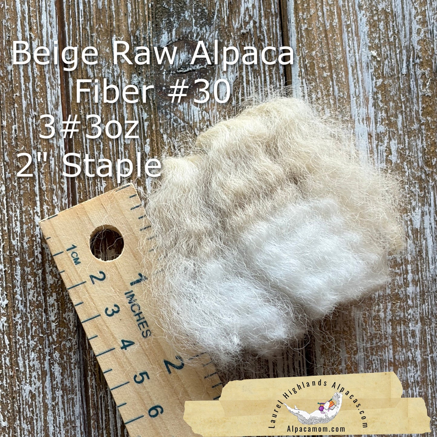 Raw Alpaca Fleece Blanket BEIGE - Laurel Highlands Alpacas | AlpacaMom.com