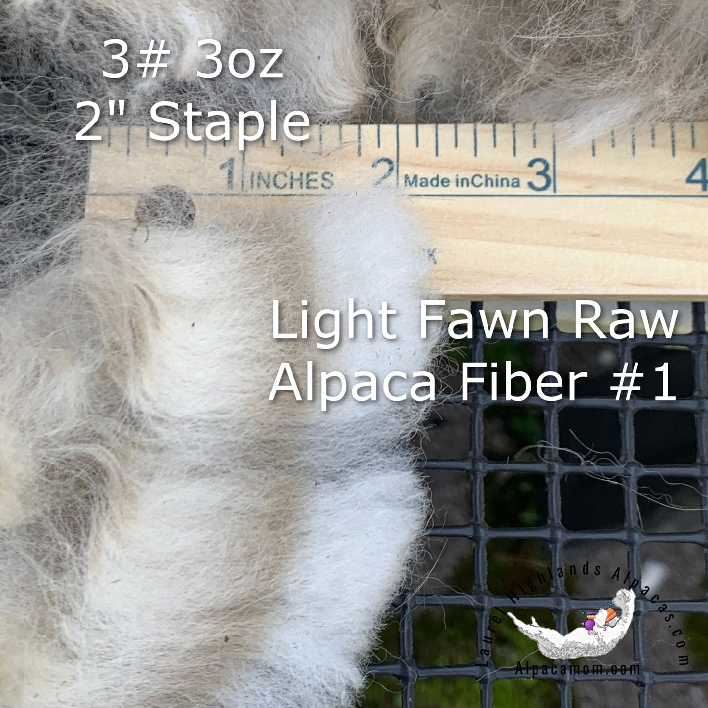 Raw - Unprocessed Alpaca Blanket Prime Fiber in Light Fawn 1 - Laurel Highlands Alpacas | AlpacaMom.com