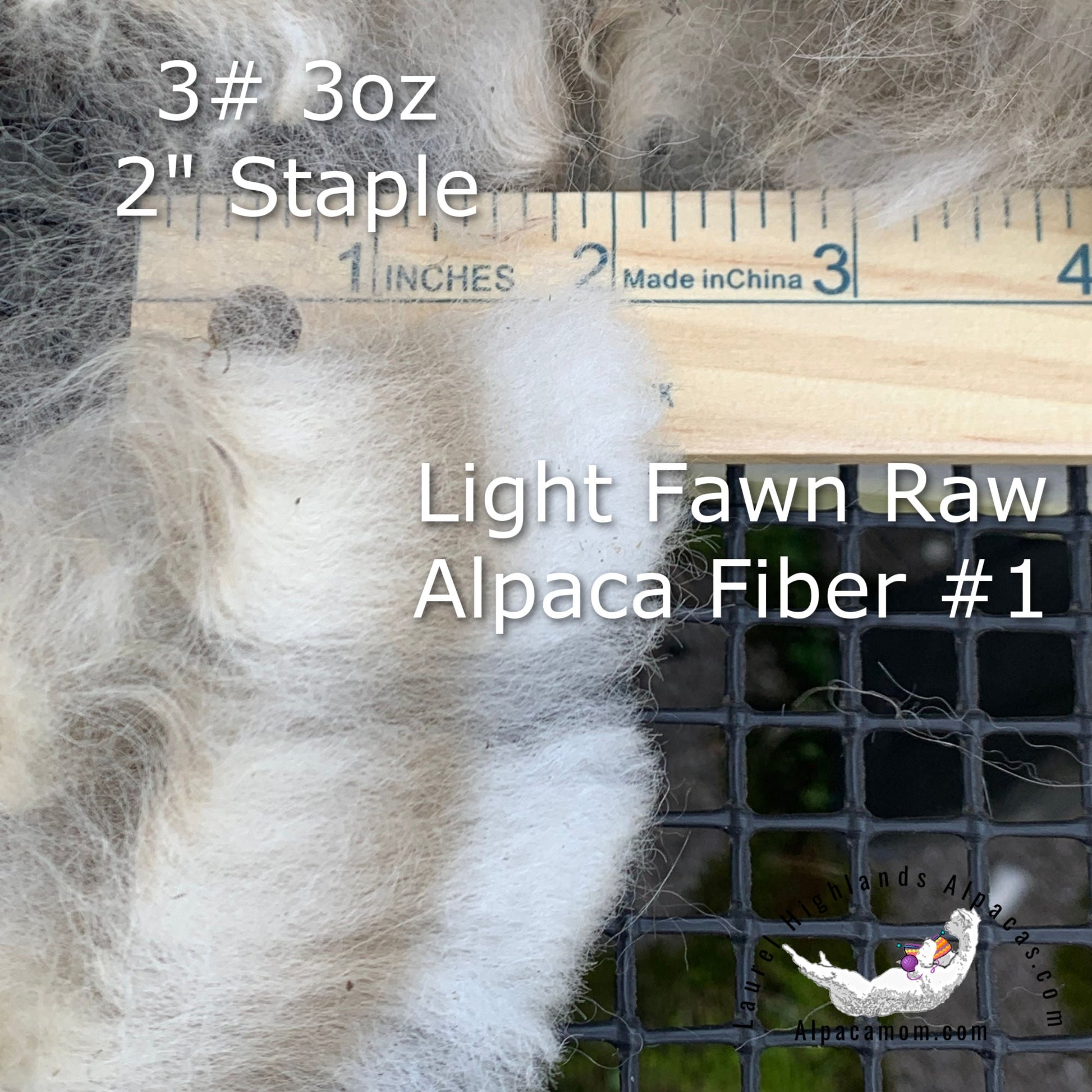 Raw - Unprocessed Alpaca Blanket Prime Fiber in Light Fawn 1 - Laurel Highlands Alpacas | AlpacaMom.com