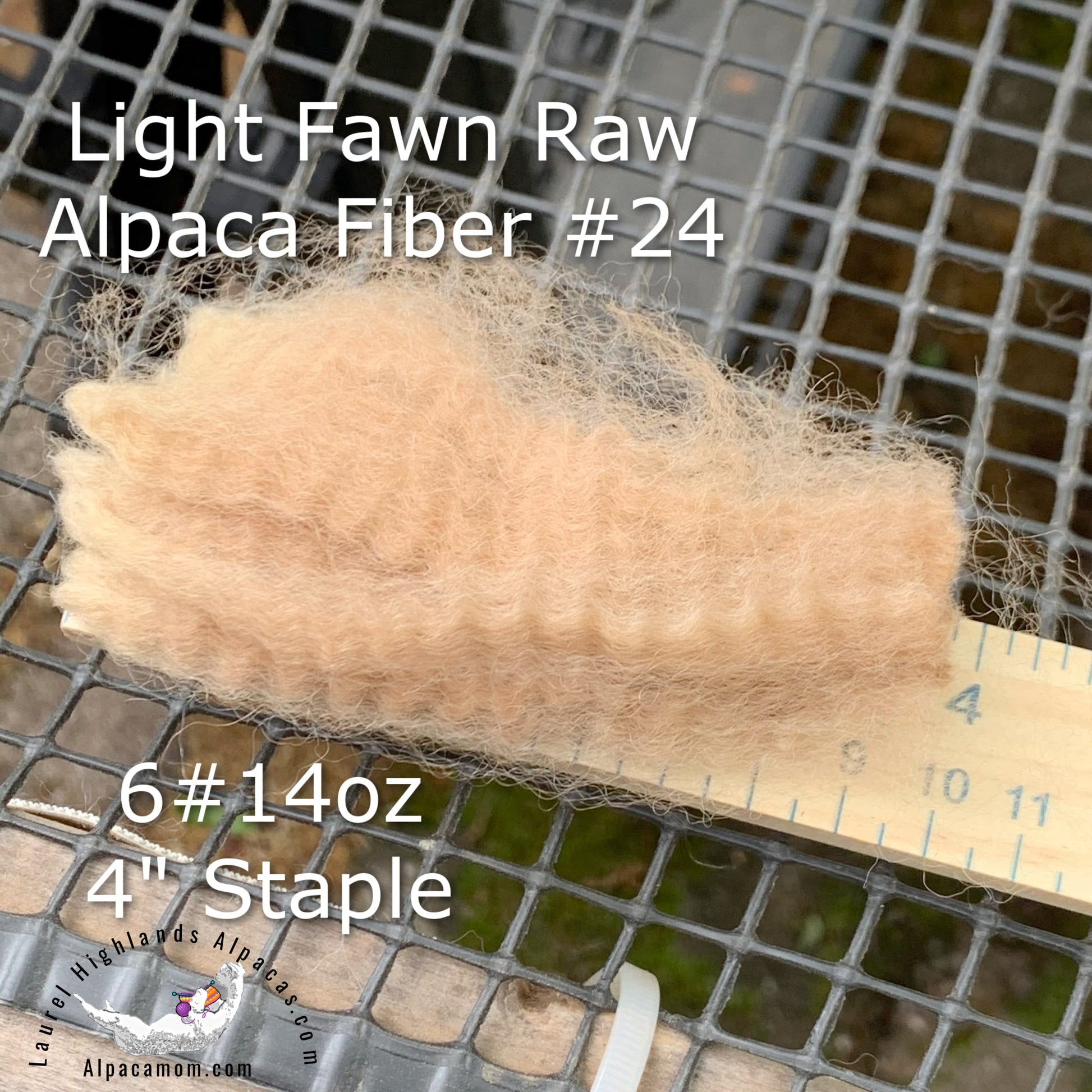 Raw - Unprocessed Alpaca Blanket Prime Fiber - Light Fawn 24 - Laurel Highlands Alpacas | AlpacaMom.com