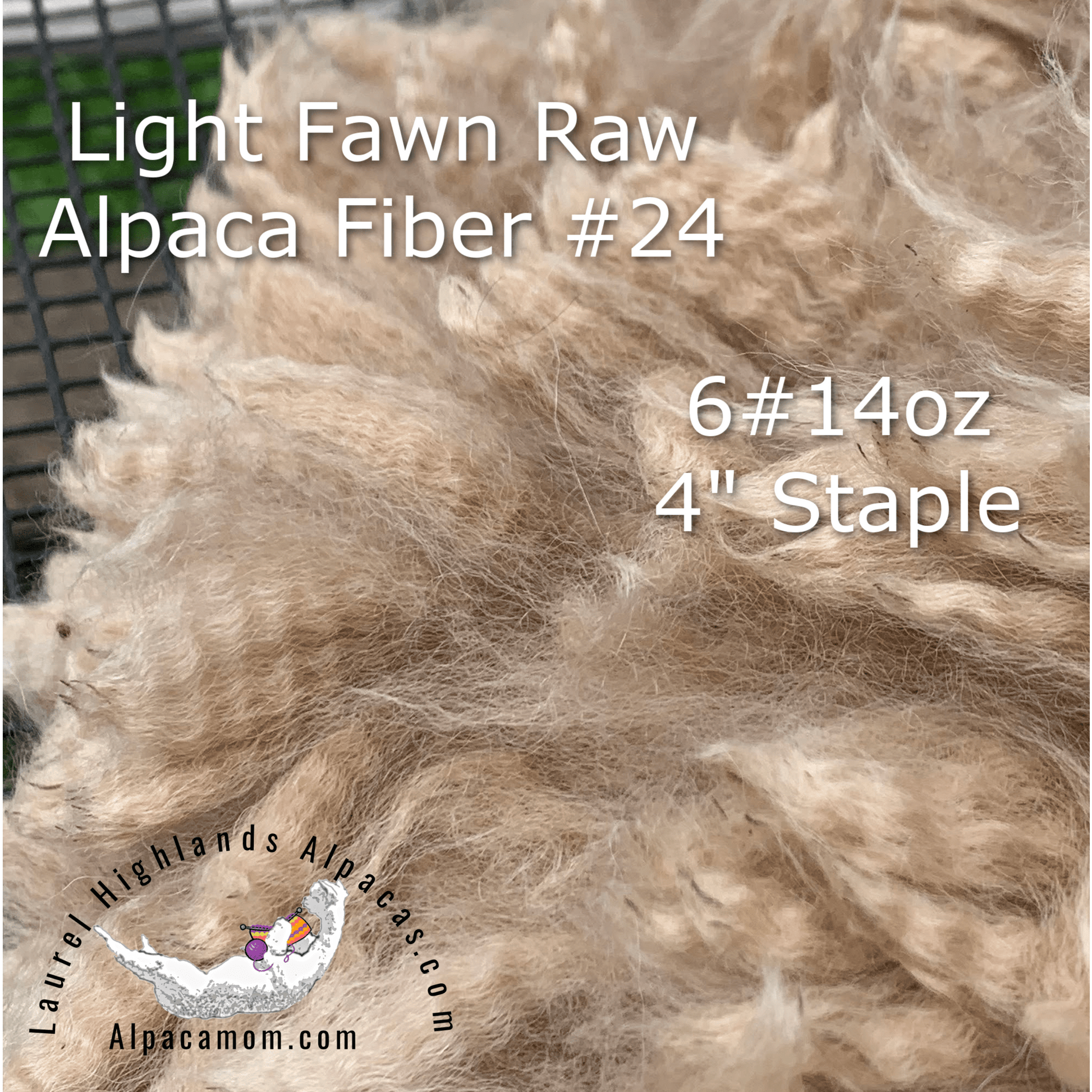 Raw - Unprocessed Alpaca Blanket Prime Fiber - Light Fawn 24 - Laurel Highlands Alpacas | AlpacaMom.com
