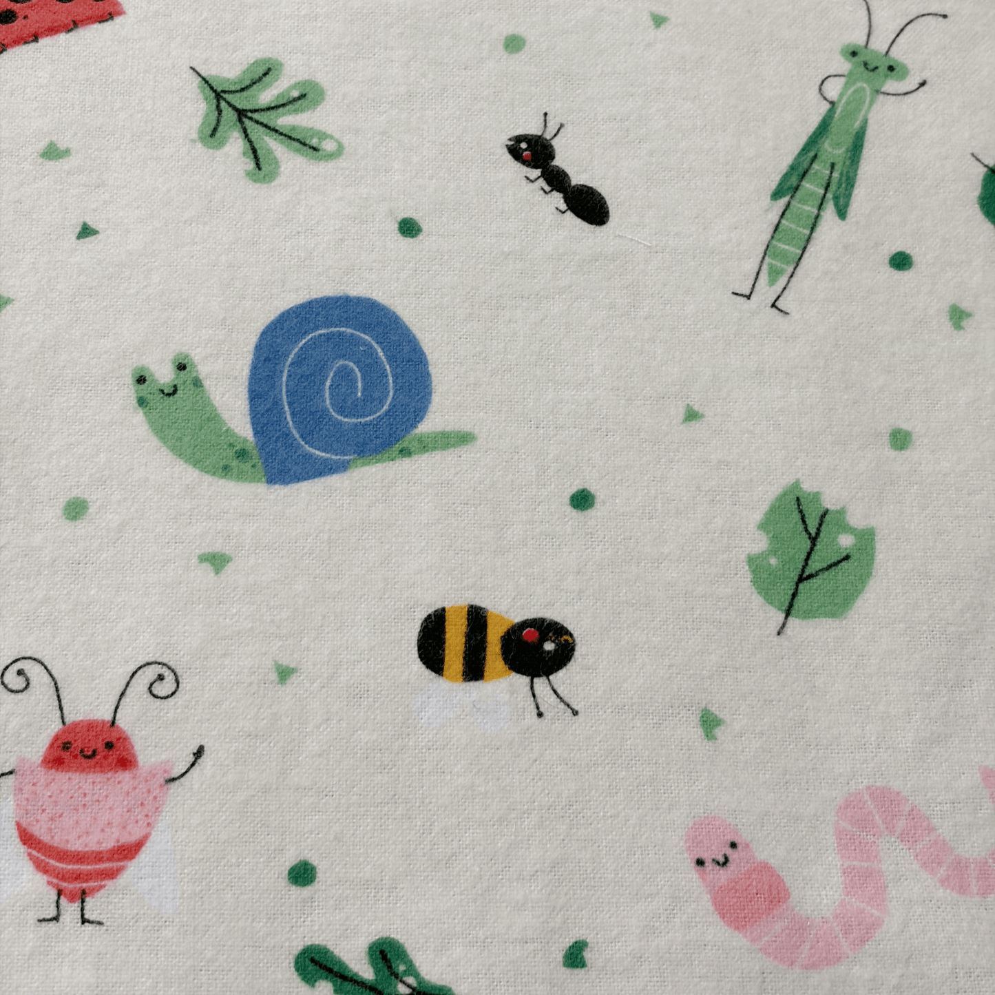 Spring Bugs and Leaves Cotton Flannel Un - Paper Towels - Laurel Highlands Alpacas | AlpacaMom.com